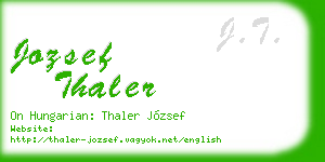 jozsef thaler business card