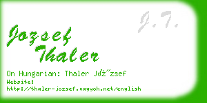 jozsef thaler business card